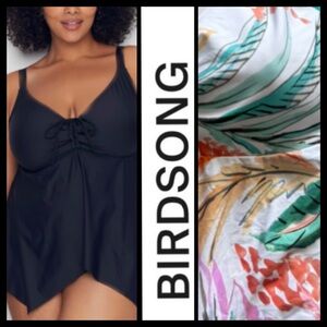 NWT Birdsong Sharkbite Underwire Tankini Top~Lanai
